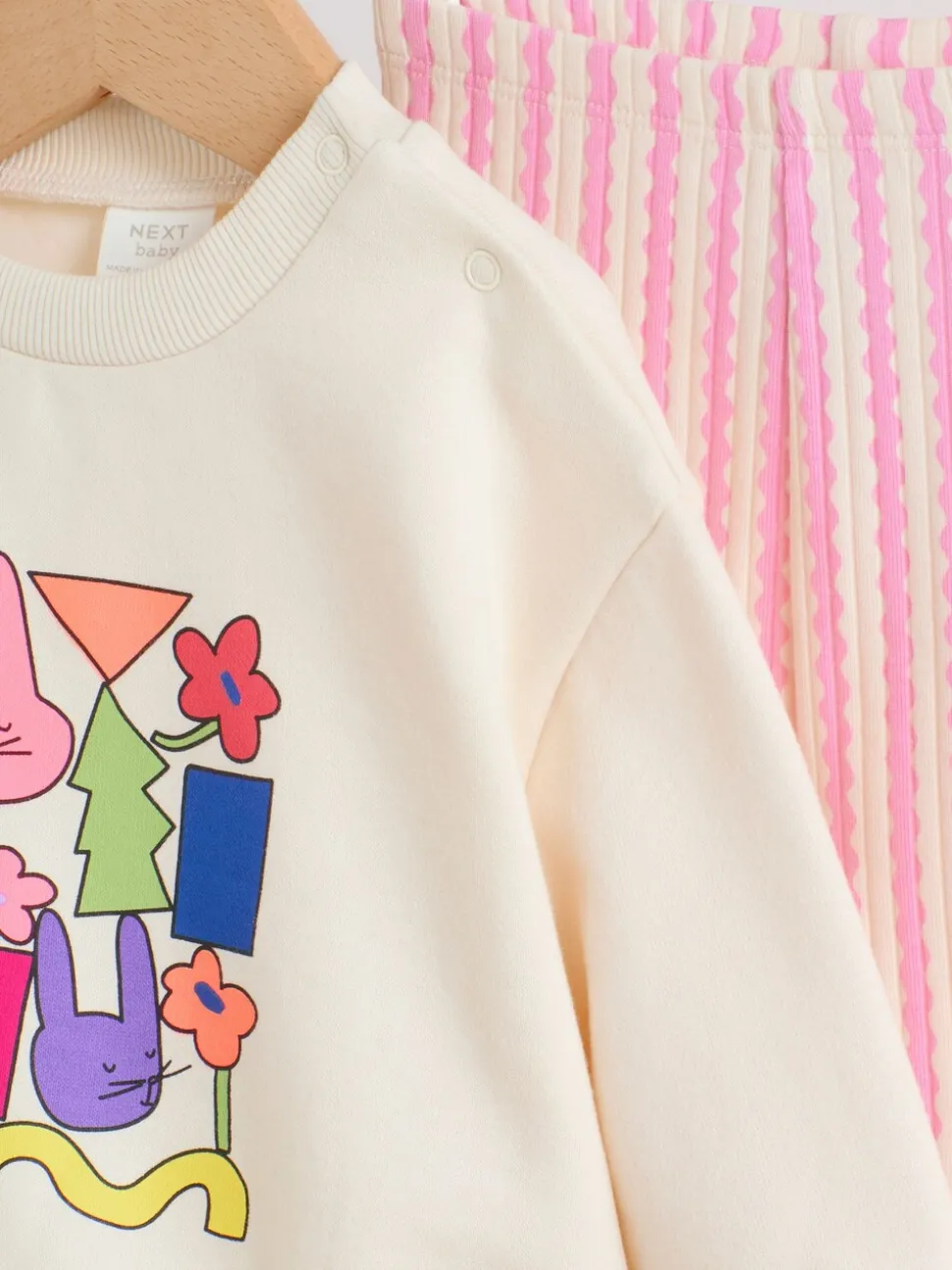 Ecru - Baby Sweatshirt and Leggings 2 Piece Set (0mths-2yrs)