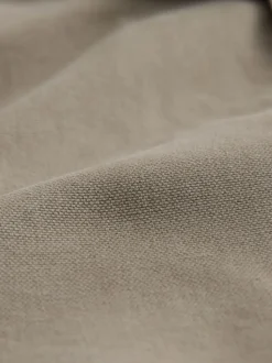Ecru - Corduroy canvas shacket overshirt met kraag