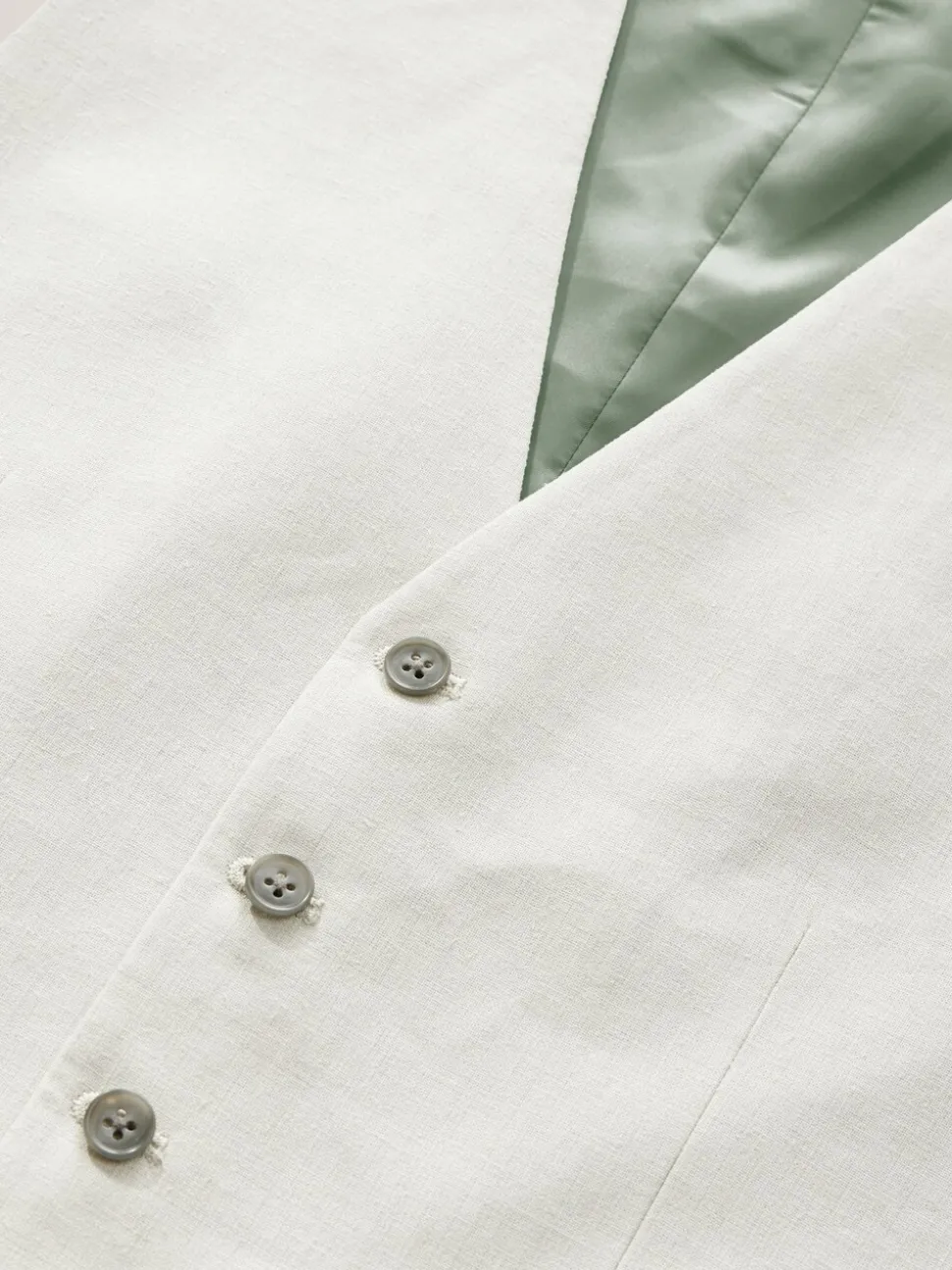 Ecru - Gilet van linnenmix met textuur