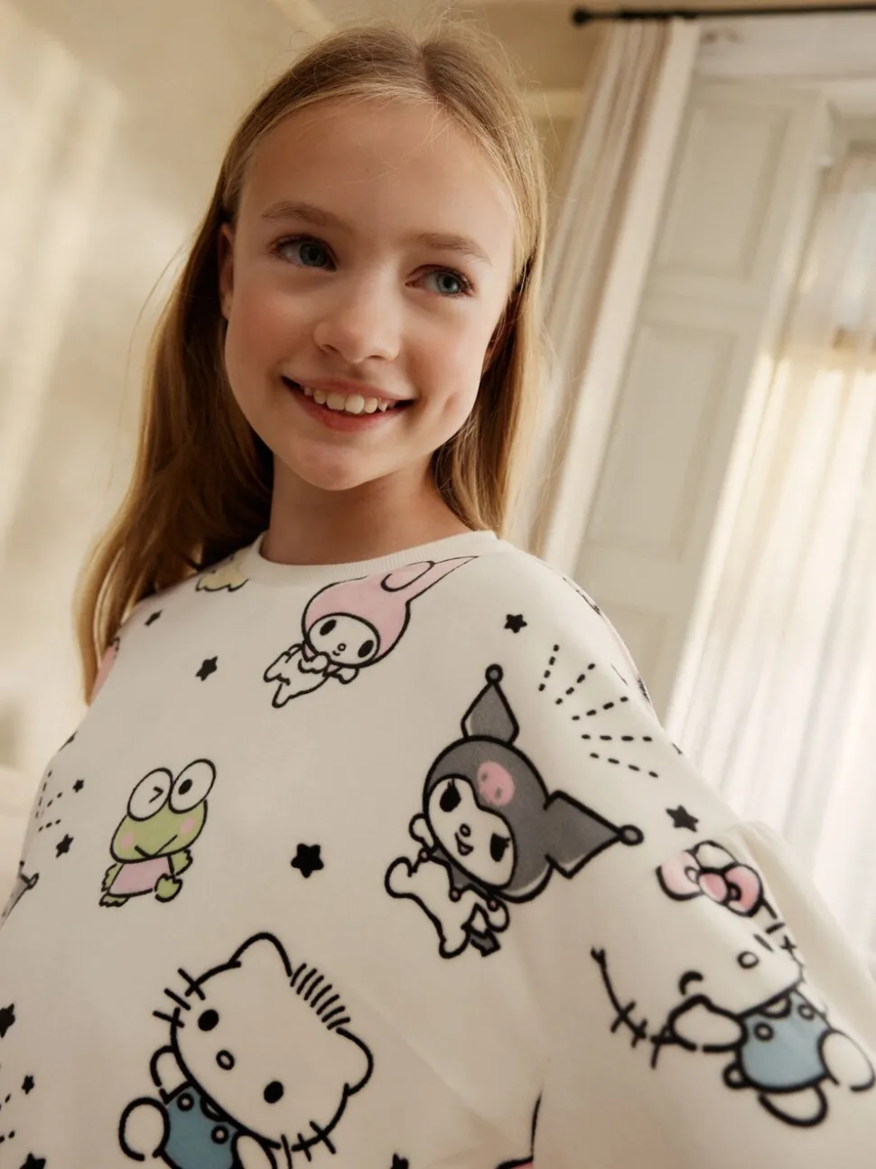 Ecru - Hello Kitty Cosy Fleece Pyjamas 1 Pack (3-16yrs)