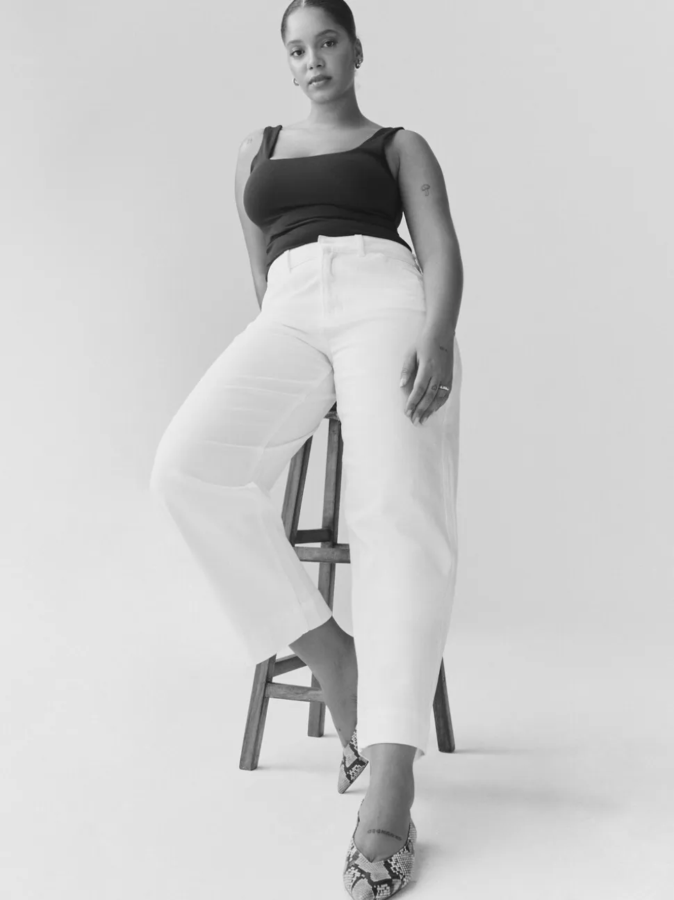 Ecru - Hourglass Wide Leg Barrel Denim Jeans