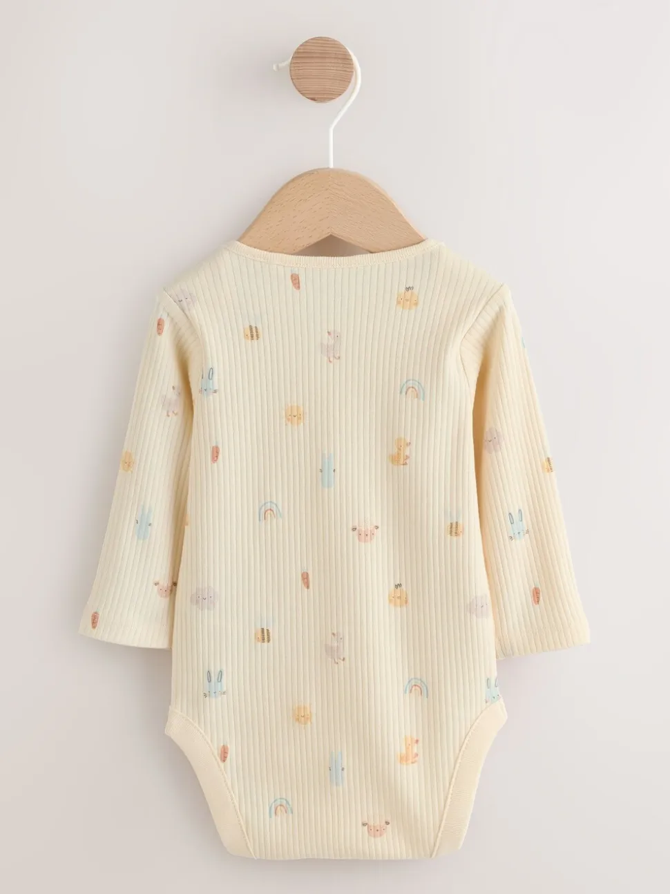 Ecru - My First Easter Long Sleeve Baby Bodysuit