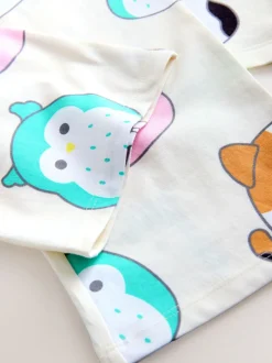 Ecru - Squishmallow-pyjama met knoopsluiting (5-14jr)