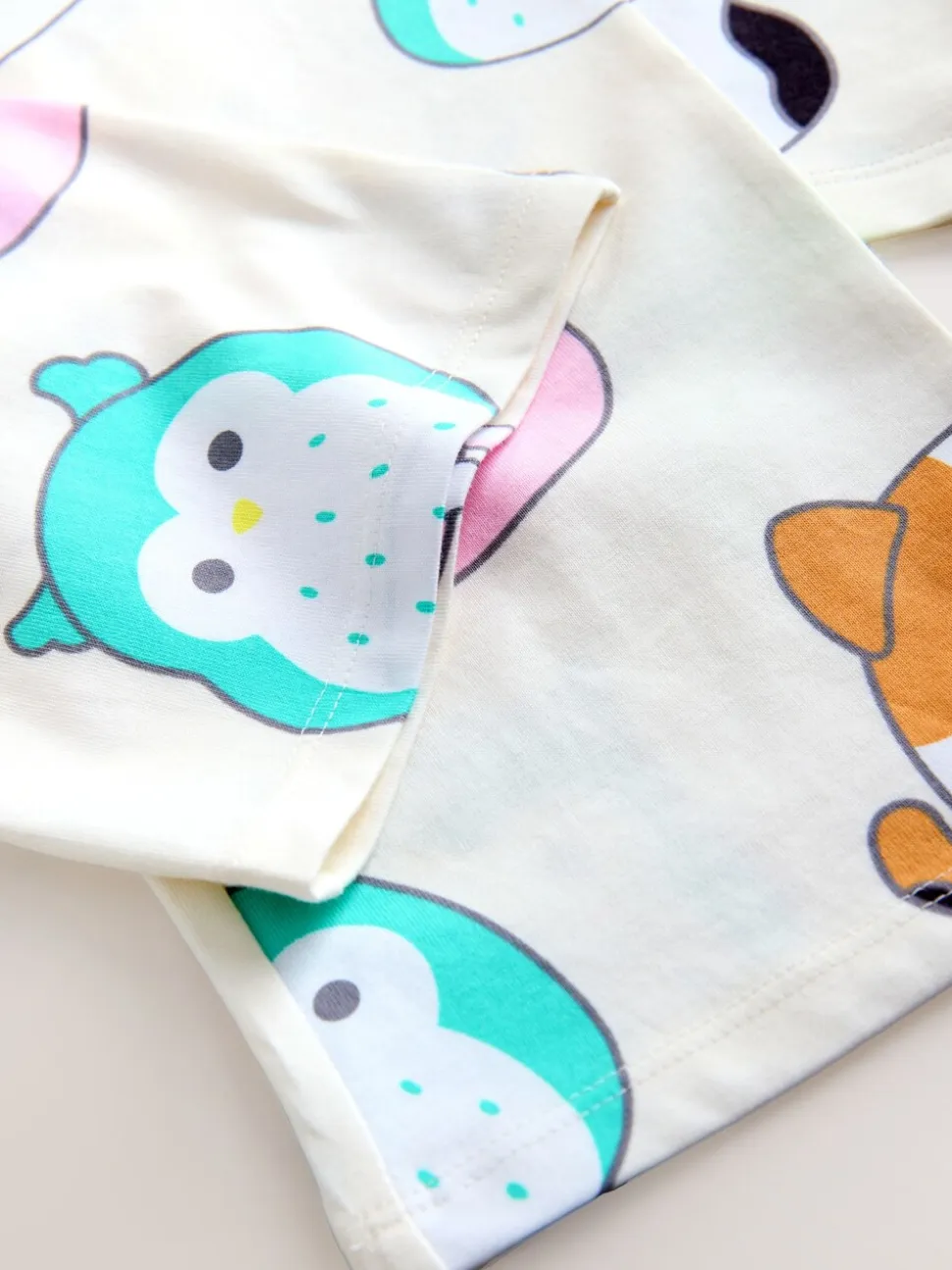 Ecru - Squishmallow-pyjama met knoopsluiting (5-14jr)