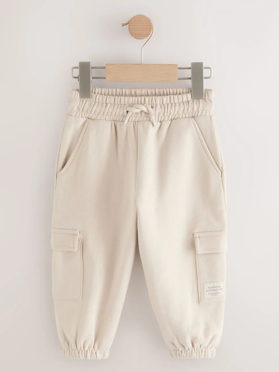 Ecru - Zacht aanvoelende jersey utility joggingbroek (3mnd-7jr)