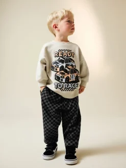 Ecru Car - Crew Neck Sweatshirt and Jogger Set (3mths-7yrs) (3mths-7yrs)