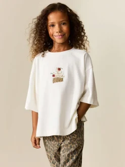 Ecru Cupcake - T-shirt met kralen (3-16jaar)
