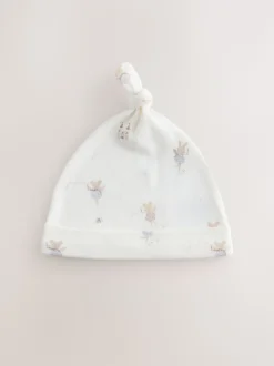 Ecru Fairy Mouse - 3 Pack Baby Mutsen met Strik Top (0mnd-2jr)