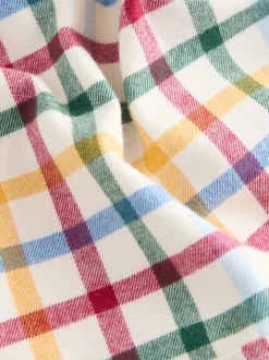 Ecru felle gingham-ruit - Shirt met Character lange mouwen (3mnd-7jr)