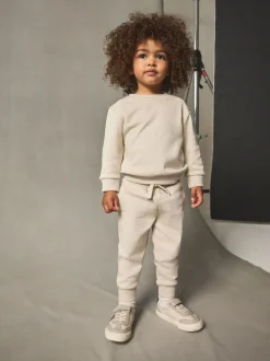 Ecru gebroken wit - Set met sweatshirt en joggingbroek (3mnd-7jr)