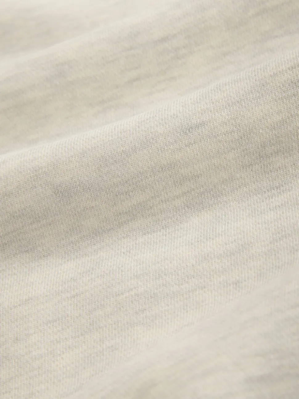 Ecru gemêleerd - Kwartrits - Sweatshirt van jersey met hoog katoengehalte