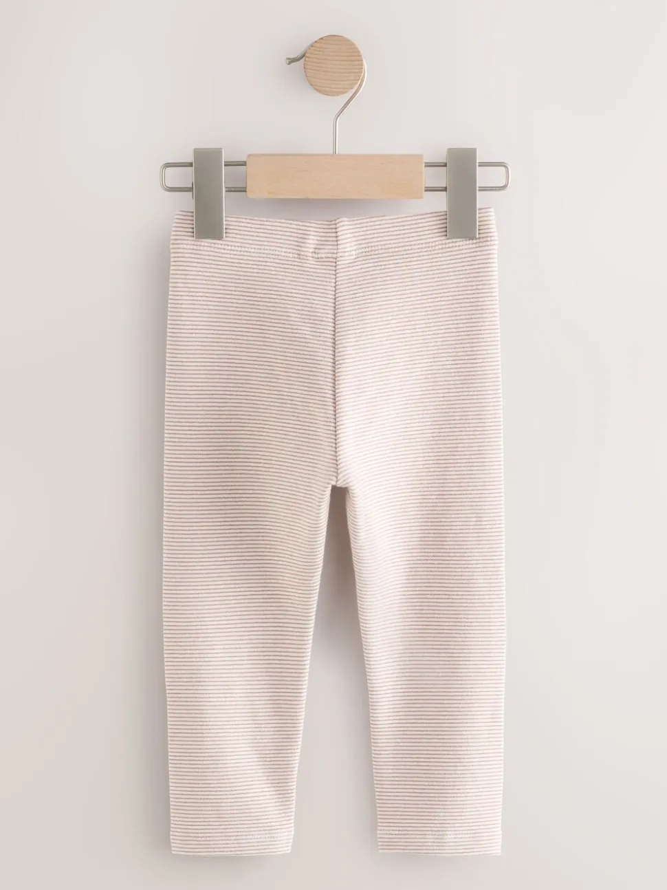 Ecru gestreepte beer - Versierde leggings (3 mnd-7 jr)