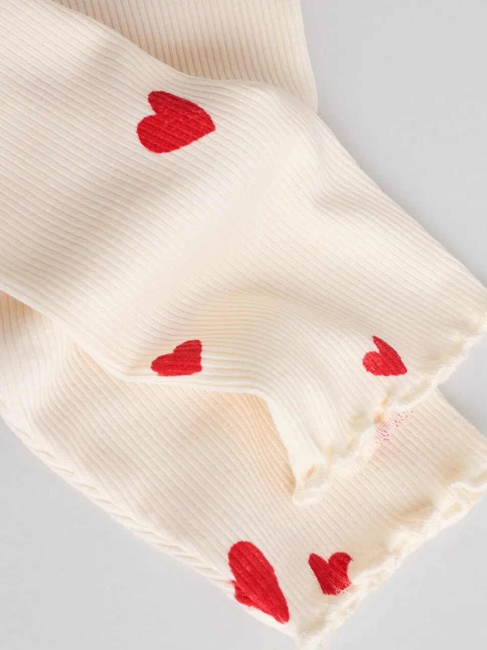 Ecru harten - 2 -delige babyset van top en legging (0mnd -2jr)