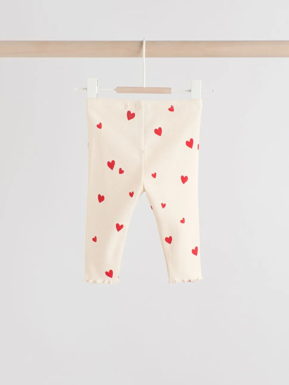 Ecru harten - 2 -delige babyset van top en legging (0mnd -2jr)