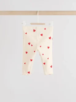 Ecru harten - 2 -delige babyset van top en legging (0mnd -2jr)