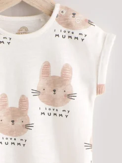 Ecru I Love My Mummy - Babyrompertje