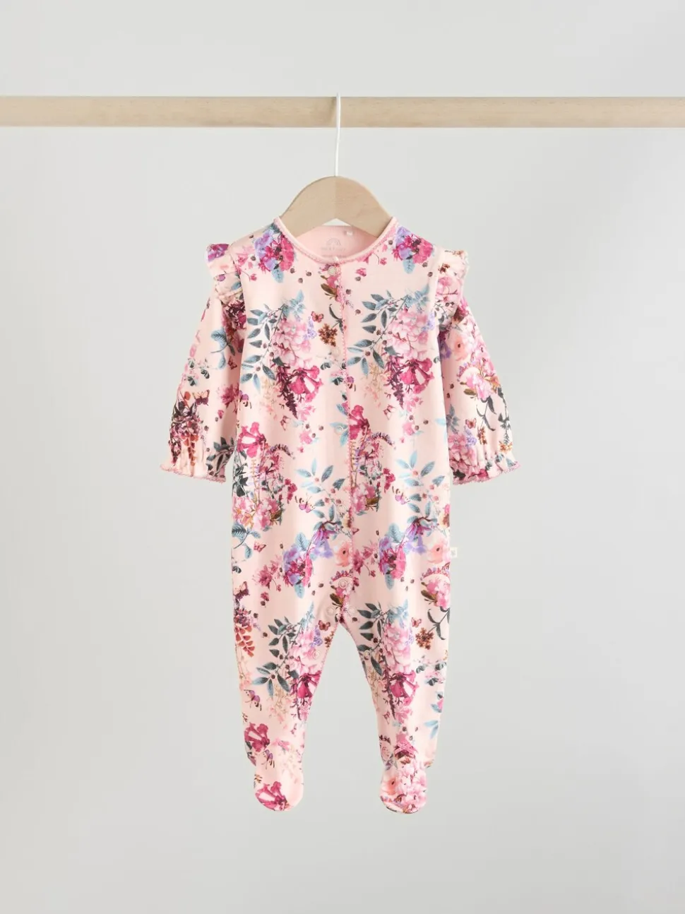 Ecru met bloemenmotief - Verpakking van 3 babypyjama's (0 mnd-2 jr)
