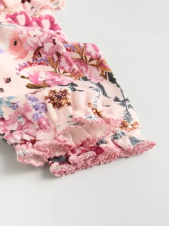 Ecru met bloemenmotief - Verpakking van 3 babypyjama's (0 mnd-2 jr)