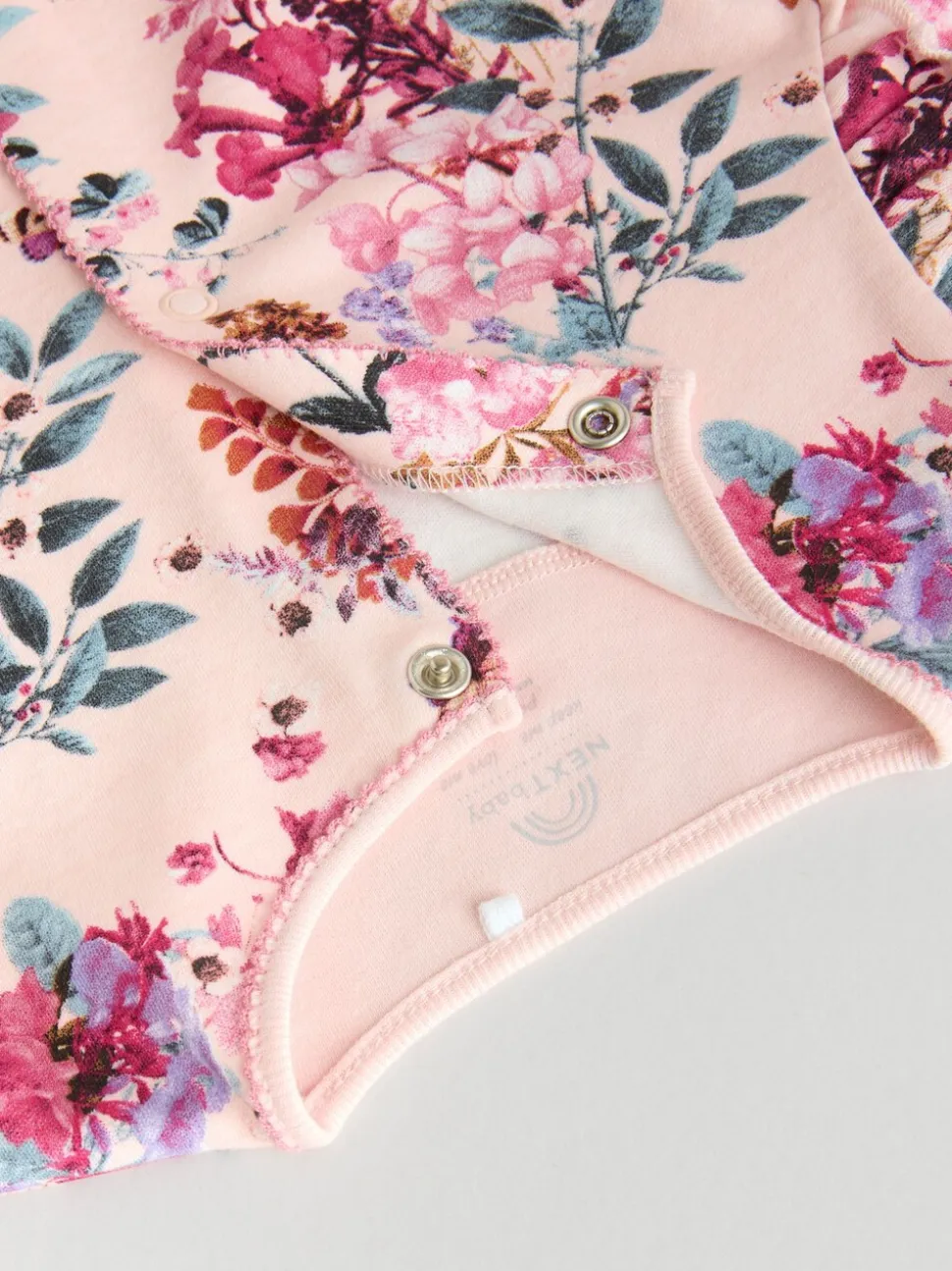 Ecru met bloemenmotief - Verpakking van 3 babypyjama's (0 mnd-2 jr)