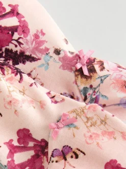 Ecru met bloemenmotief - Verpakking van 3 babypyjama's (0 mnd-2 jr)