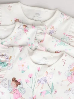 Ecru met elfje - Verpakking van 3 babypyjama's met tweewegrits (0-2jr)