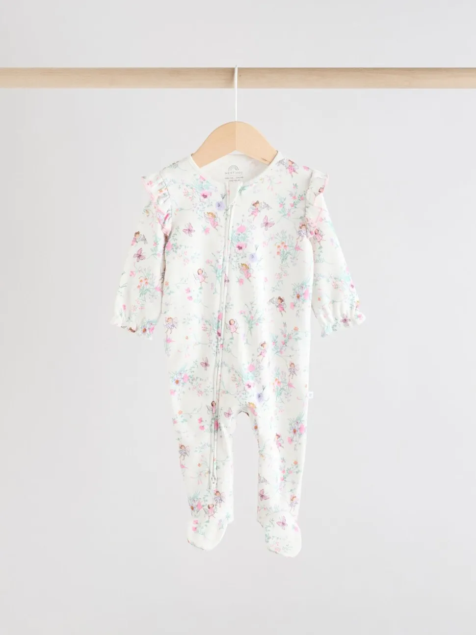 Ecru met elfje - Verpakking van 3 babypyjama's met tweewegrits (0-2jr)