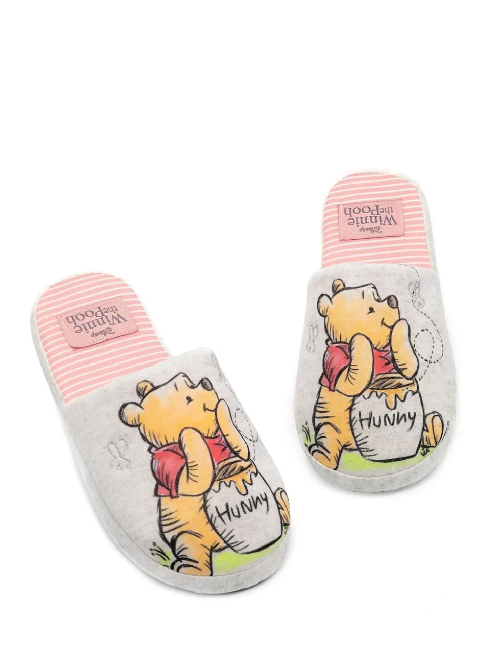 Ecru met Winnie de Pooh - Vanilla Underground winterse pantoffelmuiltjes voor dames