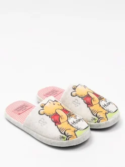 Ecru met Winnie de Pooh - Vanilla Underground winterse pantoffelmuiltjes voor dames