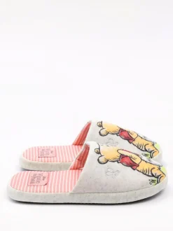 Ecru met Winnie de Pooh - Vanilla Underground winterse pantoffelmuiltjes voor dames