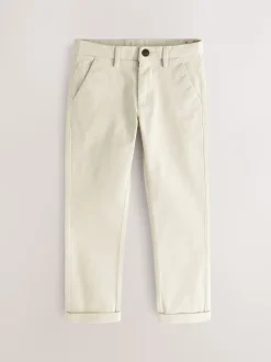 Ecru neutraal - Stretchy chino's (3-17jr)