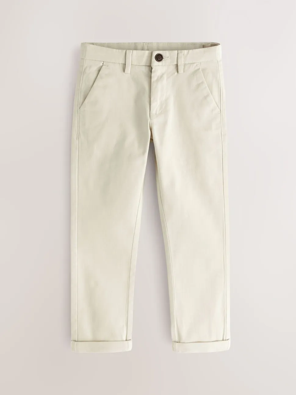Ecru neutraal - Stretchy chino's (3-17jr)