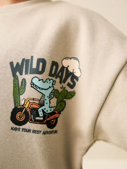 Ecru Wild Days - Crew Neck Sweatshirt and Shorts Set (3mths-7yrs) (3mths-7yrs)