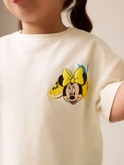 Ecru wit - Disney Minnie and Mickey Short Sleeve Top and Shorts Set (3mths-7yrs)