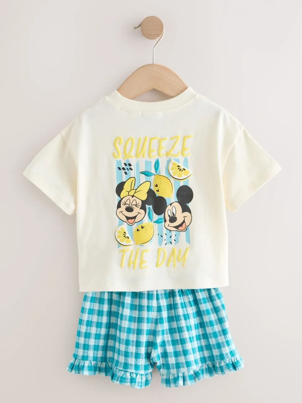 Ecru wit - Disney Minnie and Mickey Short Sleeve Top and Shorts Set (3mths-7yrs)