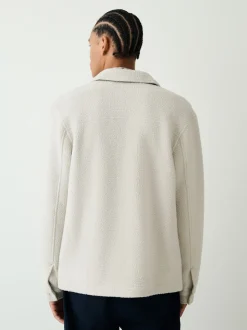 Ecru wit - Fleece shacket
