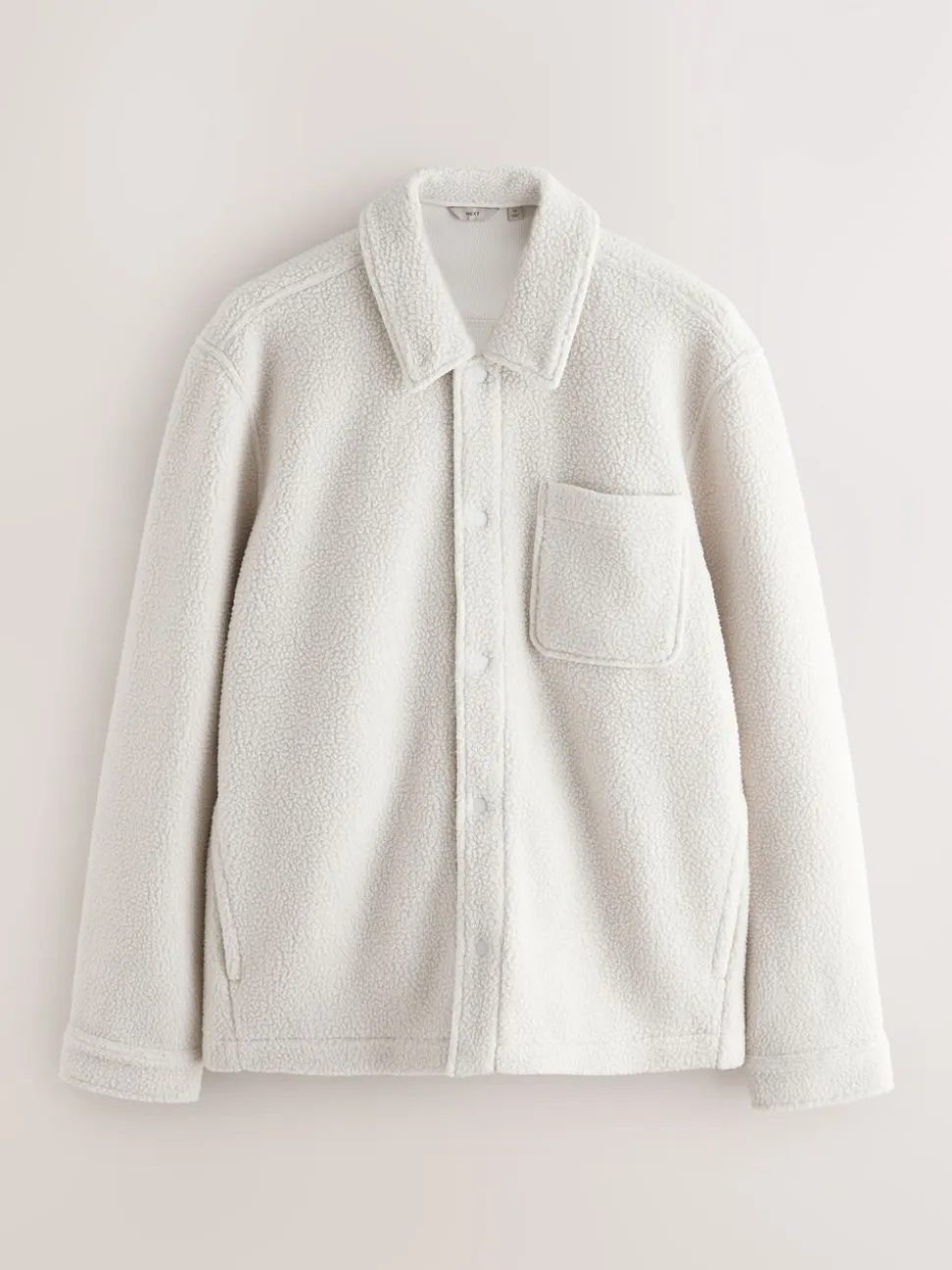 Ecru wit - Fleece shacket