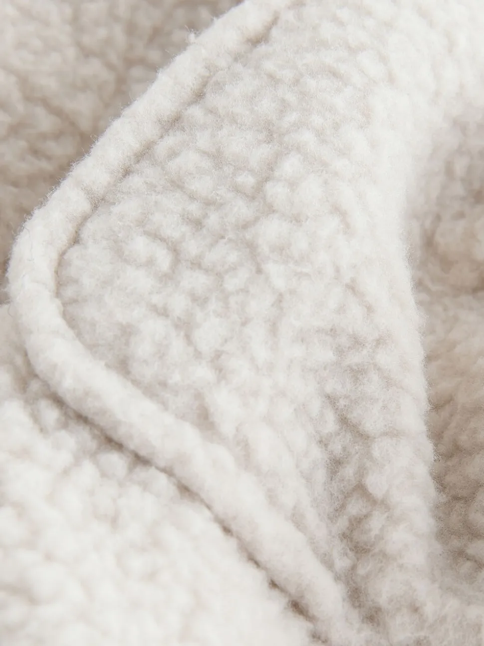 Ecru wit - Fleece shacket