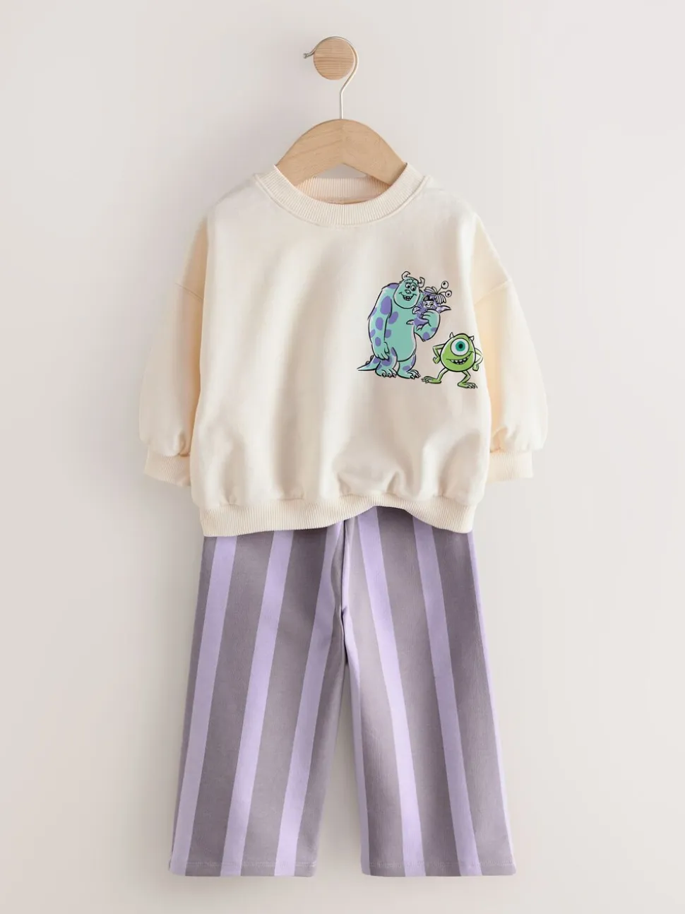 Ecru wit - Monsters, Inc Long Sleeve Top and Barrel Leg Trousers (3mths-7yrs)