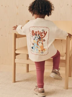 Ecru wit - Set met Bluey-top met lange mouwen en legging (3mnd-7jr)