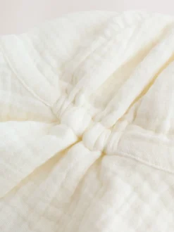Ecru Woven Crinkle - Babyhoedje (0 mnd-2 jr)
