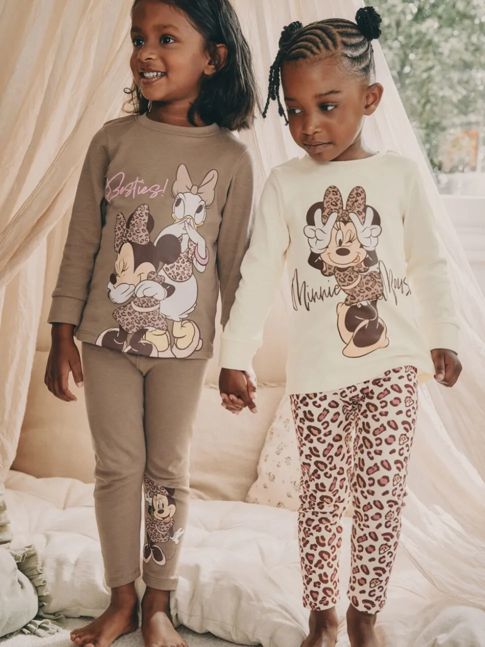 Ecru/bruin - Minnie Mouse knusse pyjama's verpakking van 2 (9mnd -12jr)