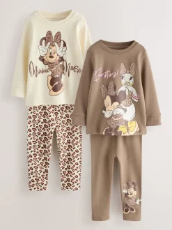 Ecru/bruin - Minnie Mouse knusse pyjama's verpakking van 2 (9mnd -12jr)
