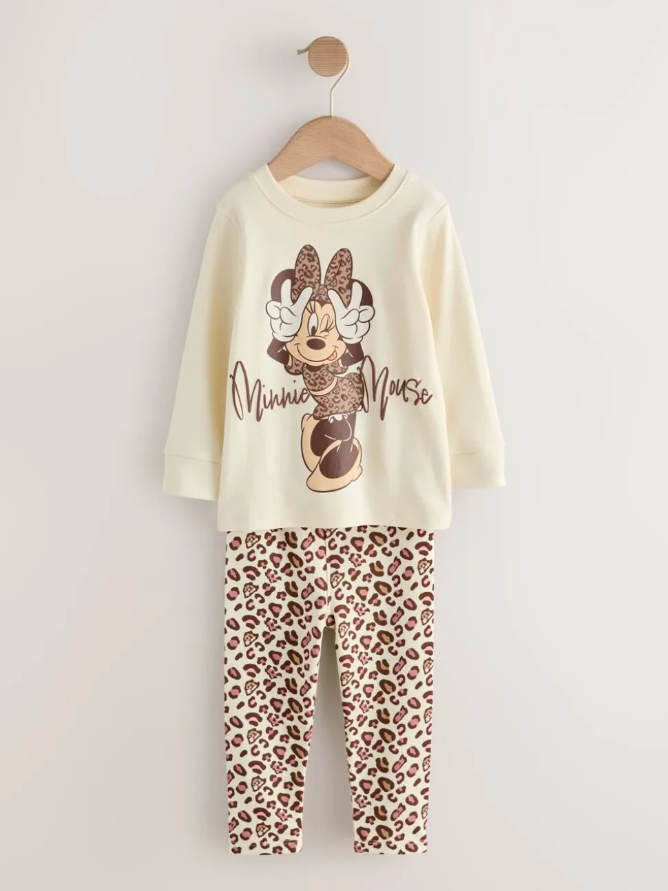 Ecru/bruin - Minnie Mouse knusse pyjama's verpakking van 2 (9mnd -12jr)