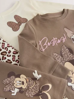 Ecru/bruin - Minnie Mouse knusse pyjama's verpakking van 2 (9mnd -12jr)