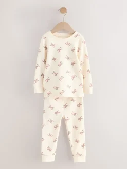 Ecru/Bruin Strikprint - Verpakking van 3 knusse pyjama's (9 mnd-12 jr)