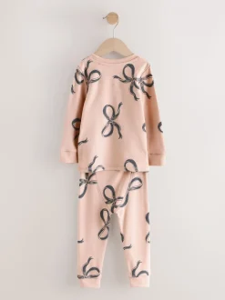 Ecru/Bruin Strikprint - Verpakking van 3 knusse pyjama's (9 mnd-12 jr)