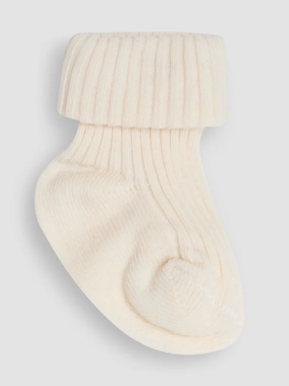 Ecru-crème - JoJo Maman Bébé Baby Geribbelde Sokken 3 Pak