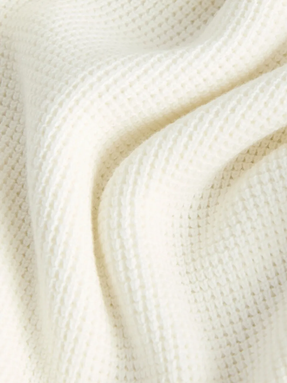 Ecru-crème - Poloshirt met textuur en lange mouwen (3-16jr)
