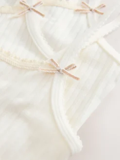 Ecru/roze streep - Set van 3 camihemdjes met textuur en bandjes (1,5-16jr)