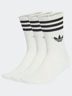 Ecruwit - Ronde hals - Adidas Originals 3-Strepen Crew Sokken 3 paar